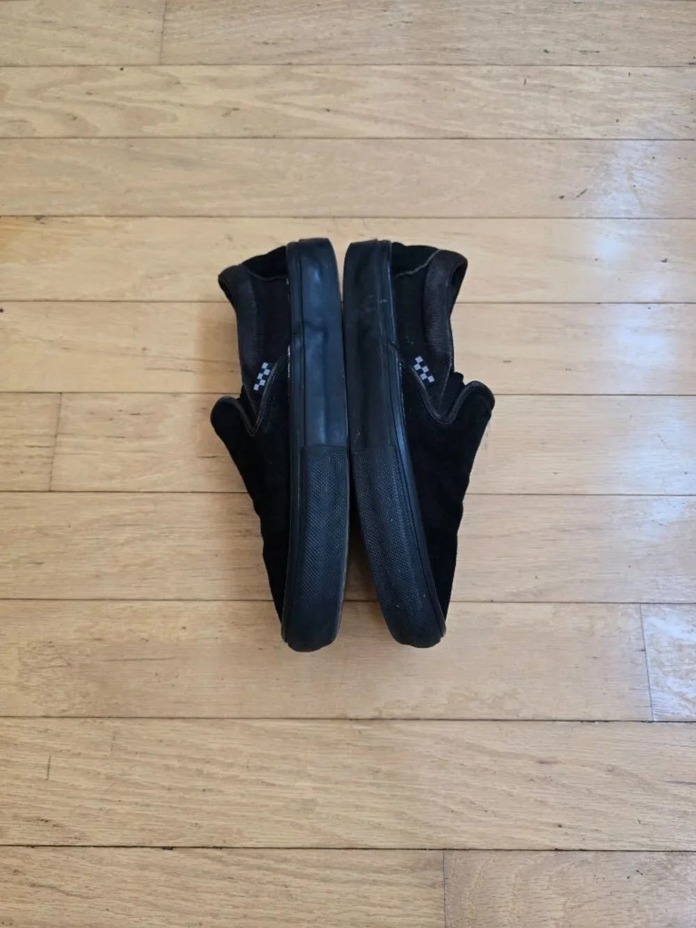Vans | ProCush Classic Triple Black Suede Skater Slip-On Sneakers | Men's 8.5